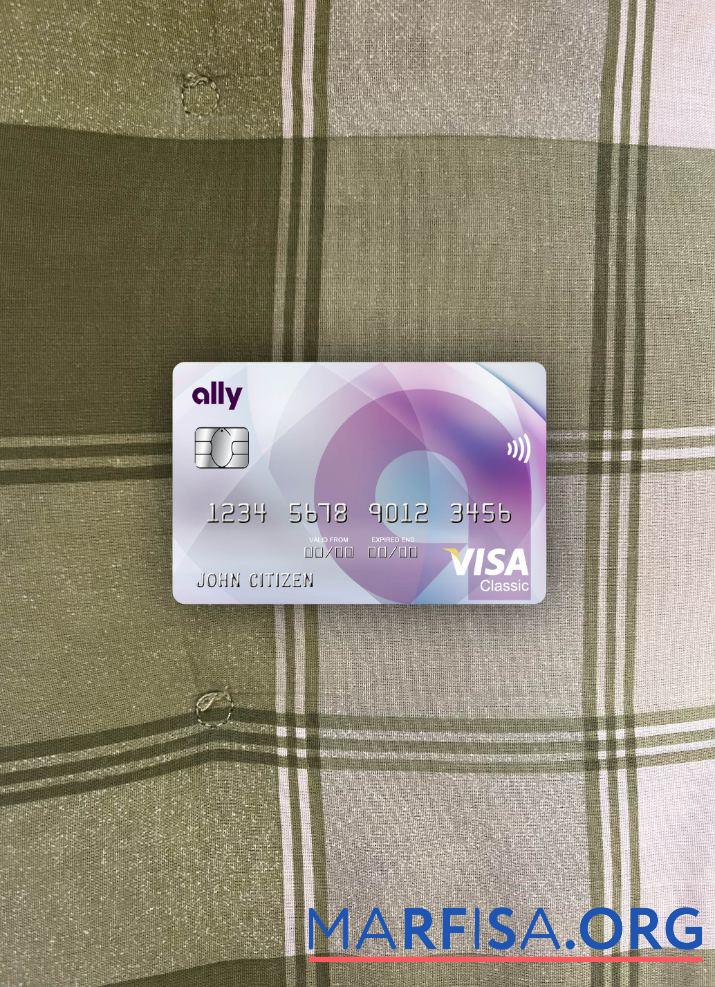 Downloadable USA Ally bank visa classic card photolook front real example